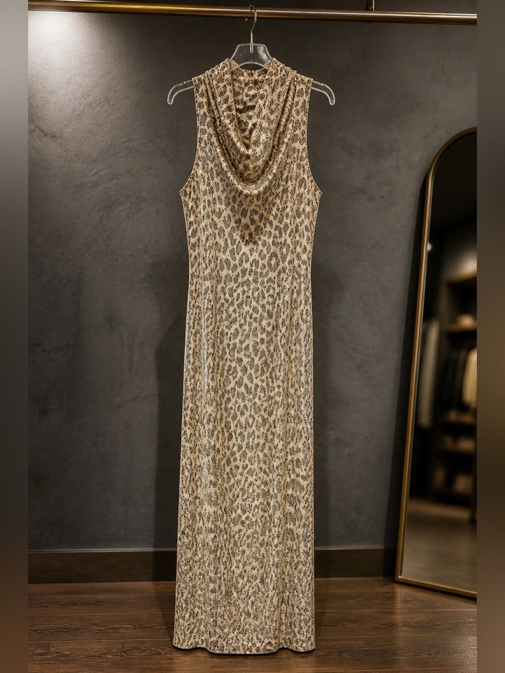 Gold and Black Lace Stretchy Dress Size 12
